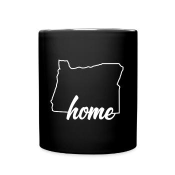 Zuhause in Oregon Design für stolze Oregonier - Tasse einfarbig - Schwarz - Vorne