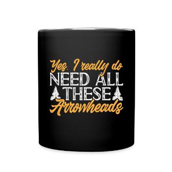 Arrowhead Hunting Pfeilspitzen Sammler - Tasse einfarbig - Schwarz - Vorne