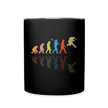 Human Evolution Guitar Band Retro Vintage - Mug uni - noir - Devant