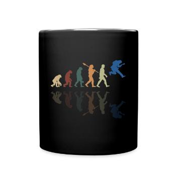 Human Evolution Guitar Band Retro Vintage - Mug uni - noir - Devant