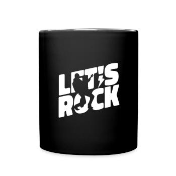 Let's Rock Guitar Musician Music Lovers - Full Colour Mug - black - Front
