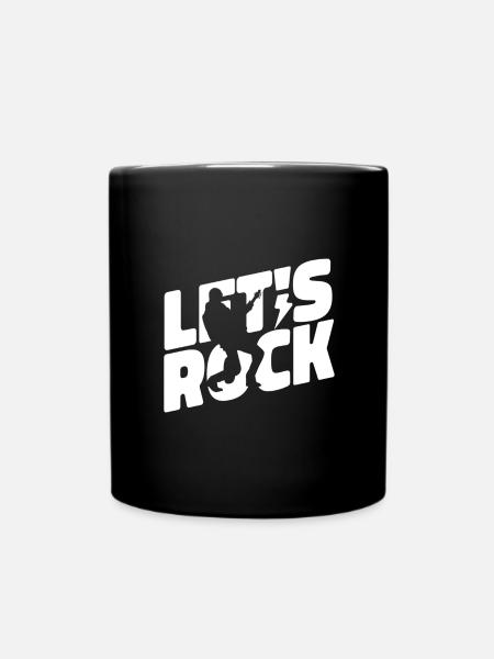 Let´s Rock Gitarrenmusiker Musik Liebhaber - Tasse einfarbig - Schwarz