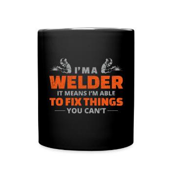 Welding Welder Metal Construction Ironworker - Full Colour Mug - black - Front