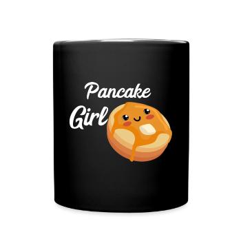 Pancake Pfannenkuchen Süßes Frühstück Essen - Tasse einfarbig - Schwarz - Vorne