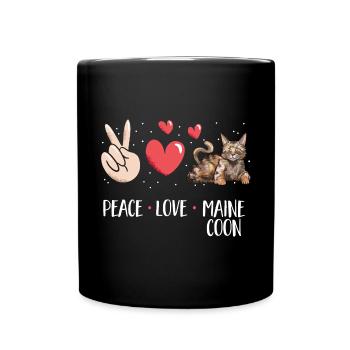 Maine Coon Chat - Mug uni - noir - Devant