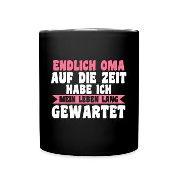 Großmutter Großmama Omi Oma - Tasse einfarbig - Schwarz - Vorne