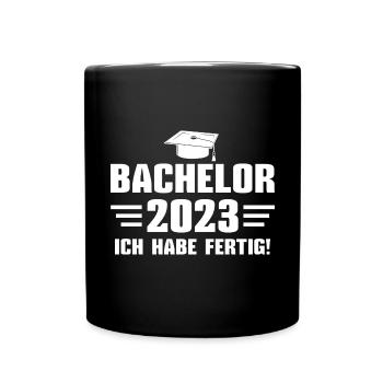 Bachelor 2023 Bachelorprüfung bestanden Abschluss - Tasse einfarbig - Schwarz - Vorne
