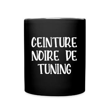 ceinture noire de tuning - Mug uni - noir - Devant