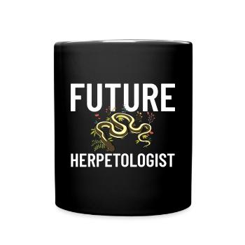 Herpetologie Reptilien Herpetologe Echsen - Tasse einfarbig - Schwarz - Vorne