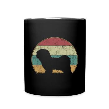 Havaneser Hunde Dad Vintage Silhouette - Tasse einfarbig - Schwarz - Vorne