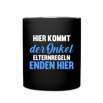 Patenonkel Pate Onkel - Tasse einfarbig - Schwarz - Vorne