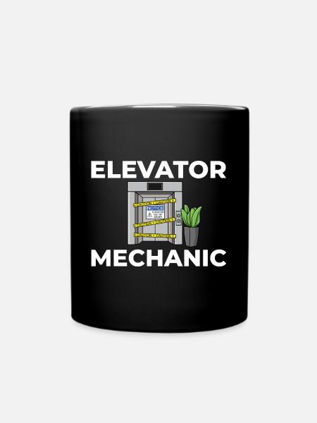 Technicien d’ascenseur Élévateur élévateur - Mug uni - noir