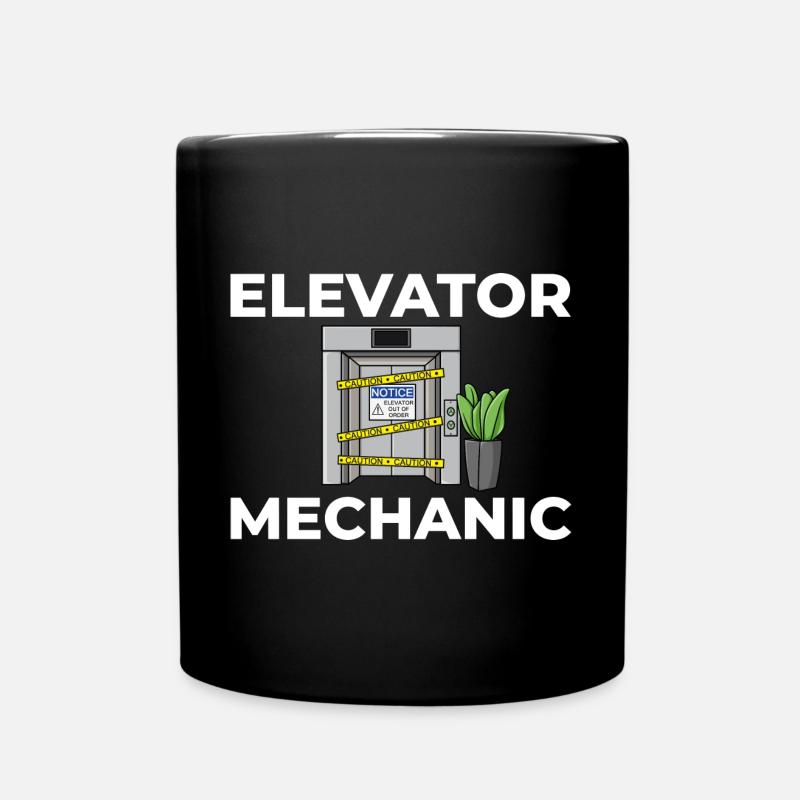 Technicien d’ascenseur Élévateur élévateur - Mug uni - noir