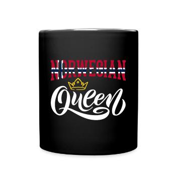 Reine norvégienne Norvège Drapeau norvégien - Mug uni - noir - Devant