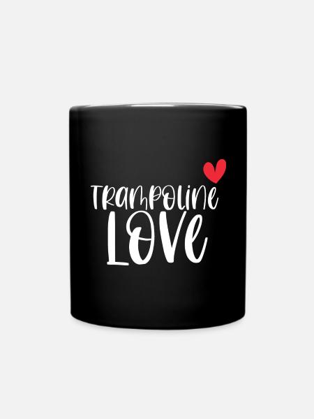 Trampoline Love Jumping Fitness Geschenk - Tasse einfarbig - Schwarz