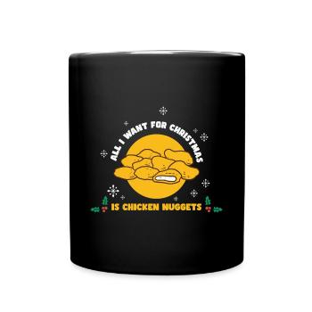 Women's Chicken Nuggets Ugly Christmas - Full Colour Mug - black - Front