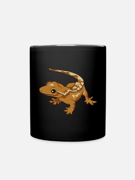 Kronengecko Eidechse Reptil Herpetologe - Ensfarvet krus - sort