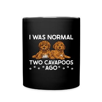 Cavapoo Cavoodle Capoodle Dog - Full Colour Mug - black - Front