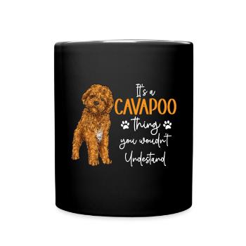 Cavapoo Cavoodle Capoodle Chien - Mug uni - noir - Devant