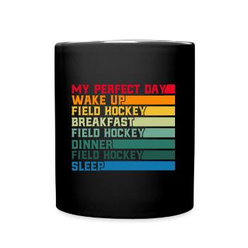 Feldhockey Spieler Mannschaftssport Hallen Feldhoc - Tasse einfarbig - Schwarz - Vorne
