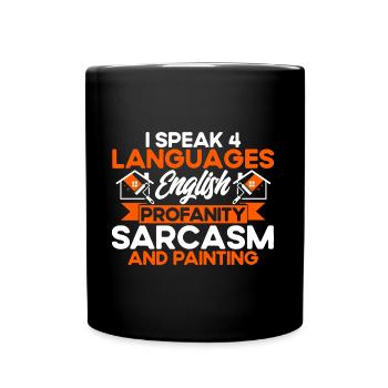 Maler Dekorateur Gewerbetreibender Geschenk - Tasse einfarbig - Schwarz - Vorne