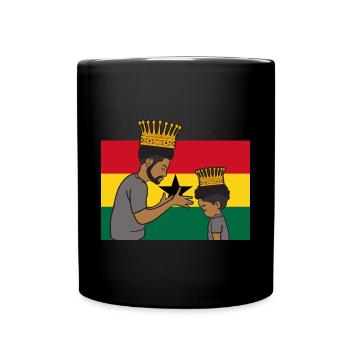 Ghana Ghanaian Flag Young Prince Crown I Gift - Full Colour Mug - black - Front