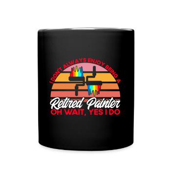 Farbe mischen Dekorateur Bautenmaler Geschenk - Tasse einfarbig - Schwarz - Vorne