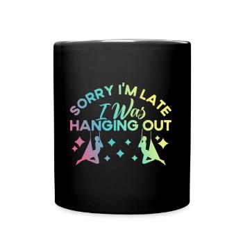 Aerial Silk Aerial Yoga Workout Aerial Acrobats Gesc - Full Colour Mug - black - Front