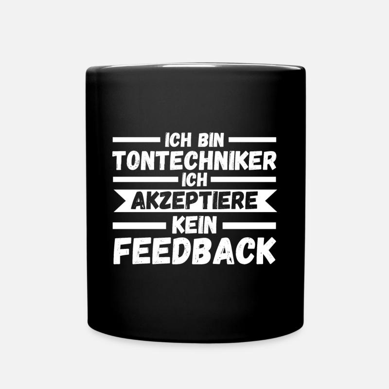 Toningenieur Tontechnik Tontechniker - Tasse einfarbig - Schwarz