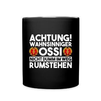 Ostdeutschland Ossi Deutschland DDR - Tasse einfarbig - Schwarz - Vorne