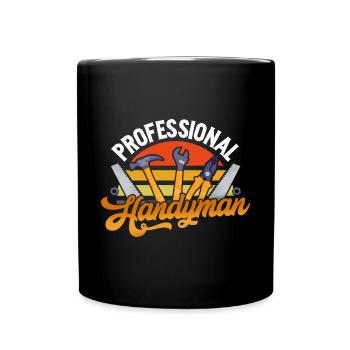 Professioneller Handwerker - Tasse einfarbig - Schwarz - Vorne