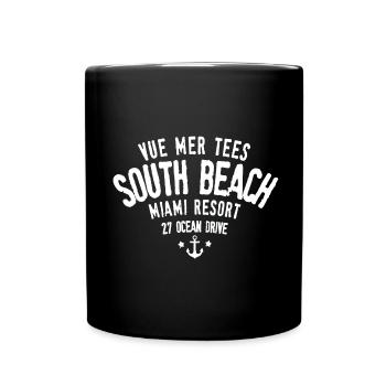 Abschläge mit Meerblick South Beach - Tasse einfarbig - Schwarz - Vorne