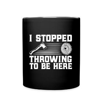 Axes throw axe throwers Competitions in axe throwing - Full Colour Mug - black - Front