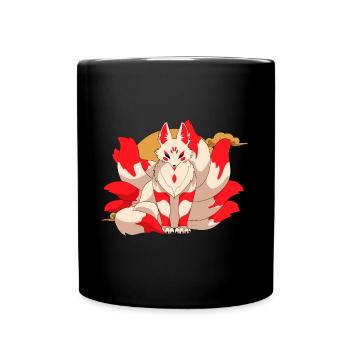 Kitsune - Tasse einfarbig - Schwarz - Vorne