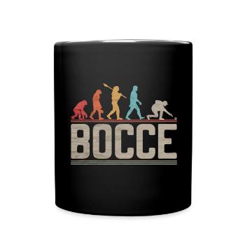 Bocce Evolution Evolution des Bocce Spielers - Tasse einfarbig - Schwarz - Vorne