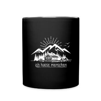 Mountain Hut Mountains Weekend Holiday Quote Quote - Mug uni - noir - Devant