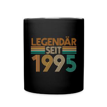 Jahrgang 1995 28 Jahre Geburtstag - Tasse einfarbig - Schwarz - Vorne