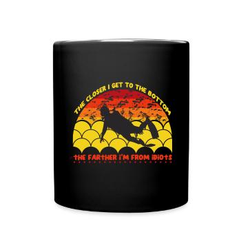Taucher Tauchen Design Schnorcheln - Tasse einfarbig - Schwarz - Vorne