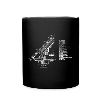 Roofer Site Manager Spengler Draughtsman - Full Colour Mug - black - Front