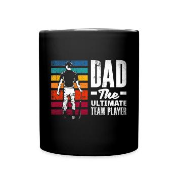 Dad The Ultimate Teamplayer Fathers Day Baseball - Tasse einfarbig - Schwarz - Vorne