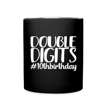 Cadeau de 10e anniversaire, 10 ans, pour garçons et filles - Mug uni - noir - Devant