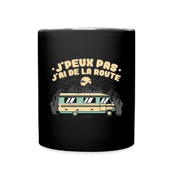 Campeur Humour Camping-Car - Mug uni - noir - Devant
