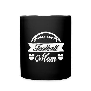 Football Maman Footballeuse Fière Mère - Mug uni - noir - Devant