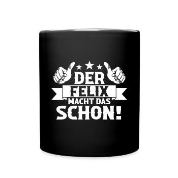 Felix - Tasse einfarbig - Schwarz - Vorne