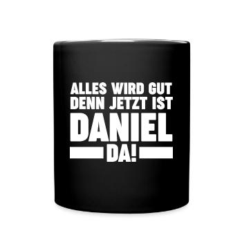 Daniel - Tasse einfarbig - Schwarz - Vorne