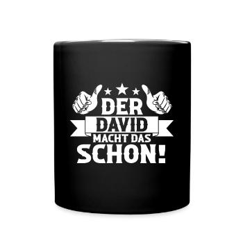 David - Tasse einfarbig - Schwarz - Vorne
