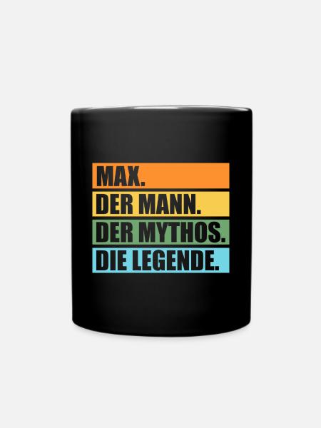 Max - Tasse einfarbig - Schwarz