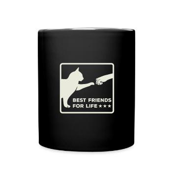 Katze Katzen Spruch Beste Katzen Freunde Geschenk - Tasse einfarbig - Schwarz - Vorne