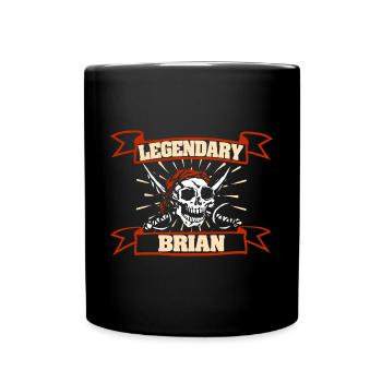 Pirate Head Brian - Full Colour Mug - black - Front