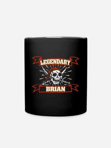 Piratenkopf Brian - Tasse einfarbig - Schwarz